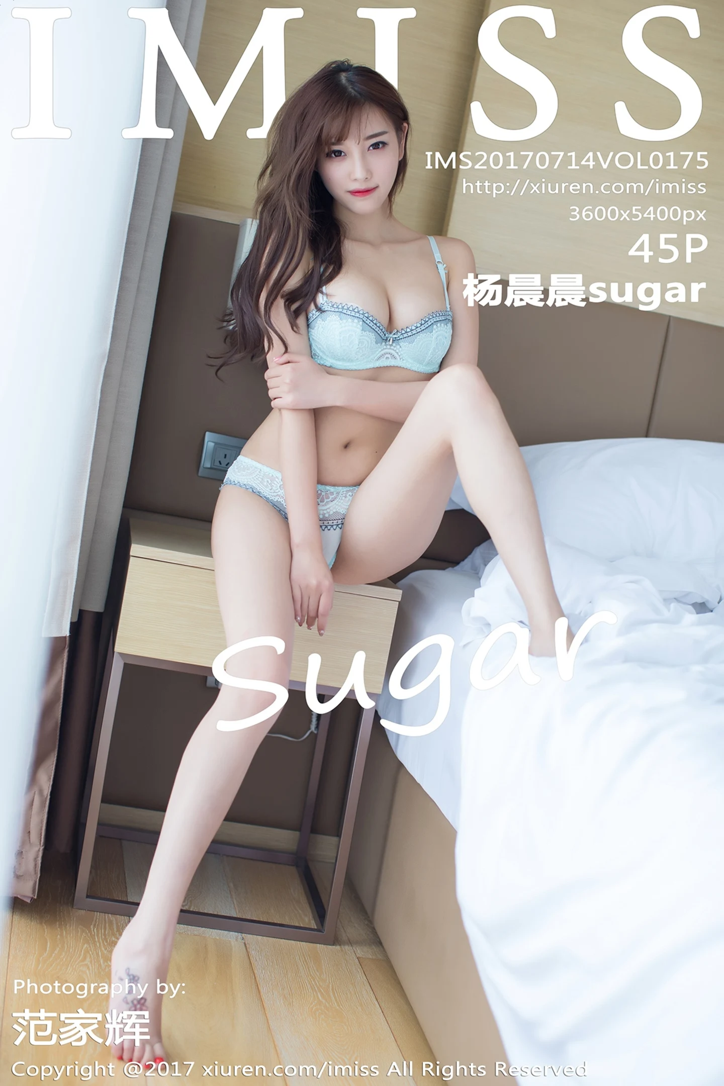 [IMISS爱蜜社]Vol.175_甜美女神杨晨晨sugar居家床上性感内衣秀完美曲线诱惑写真45P-秀人网 - XiuRen.Pro